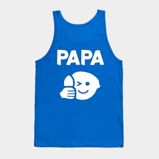 Father Papa Thumbs Up Outline icon in white Tank Top